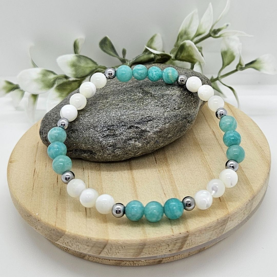 Nacre Blanche mixte Amazonite