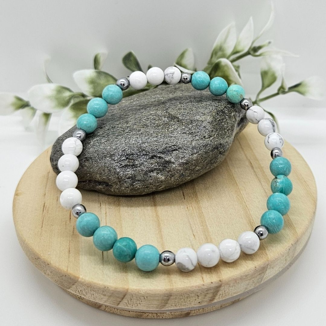 Howlite Turquoise mixte Howlite Blanche